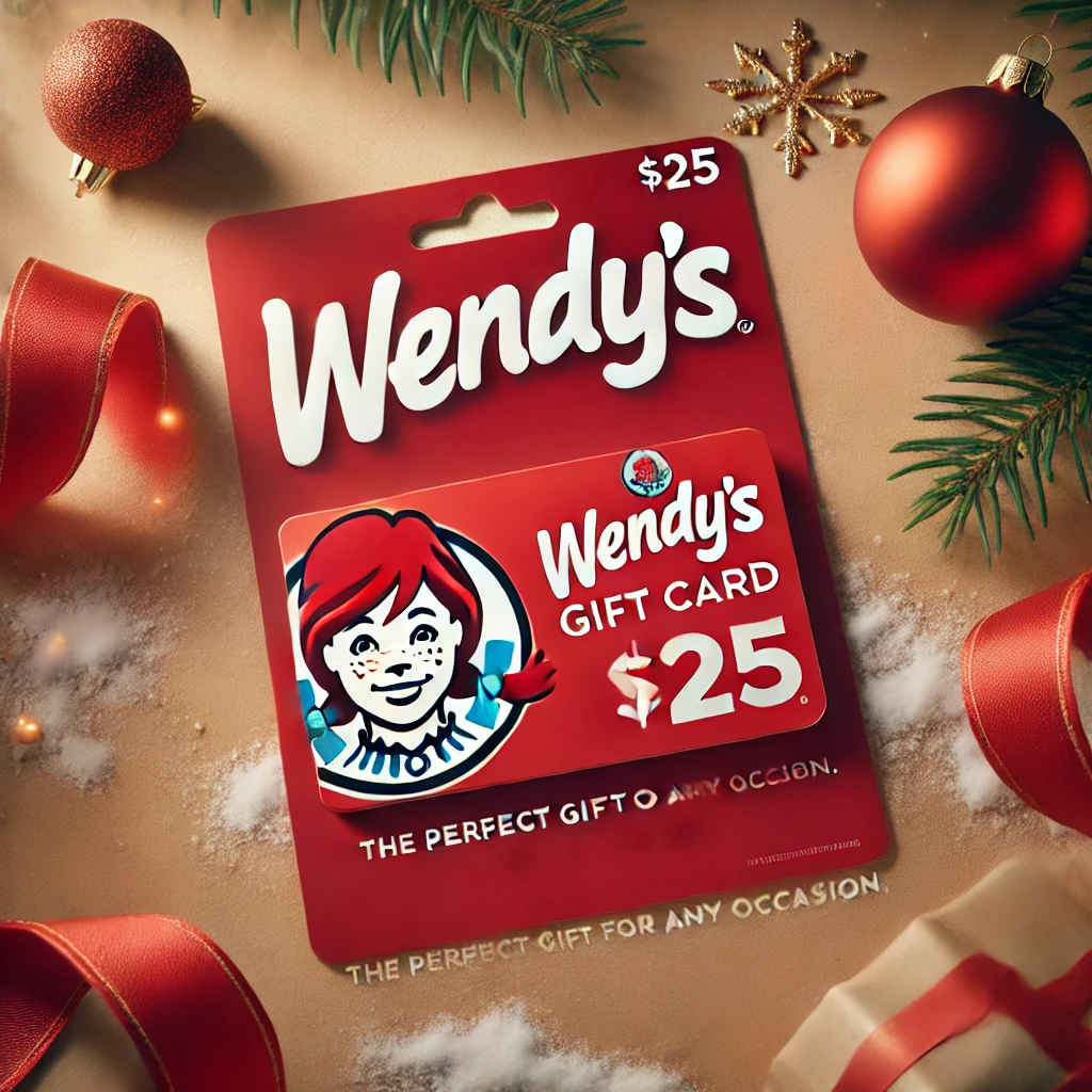 Wendy’s Gift Cards 1 High-quality promotional image showcasing Wendy’s Gift Card, perfect for gifting and redeeming delicious meals at Wendy’s restaurants.